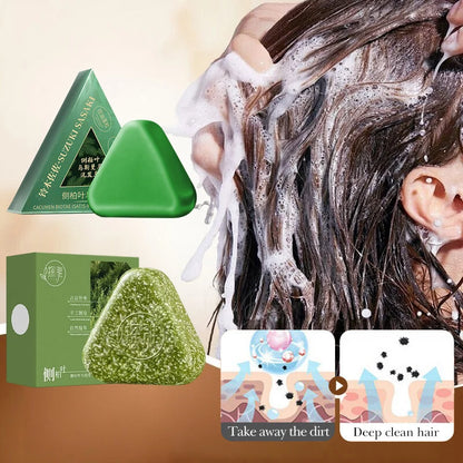 Natural Herbal Shampoo Soap Usman Grass Handmade Soap Hair Nourishing, Oil Control, Refreshing, Fluffy and Soothing Hair Care