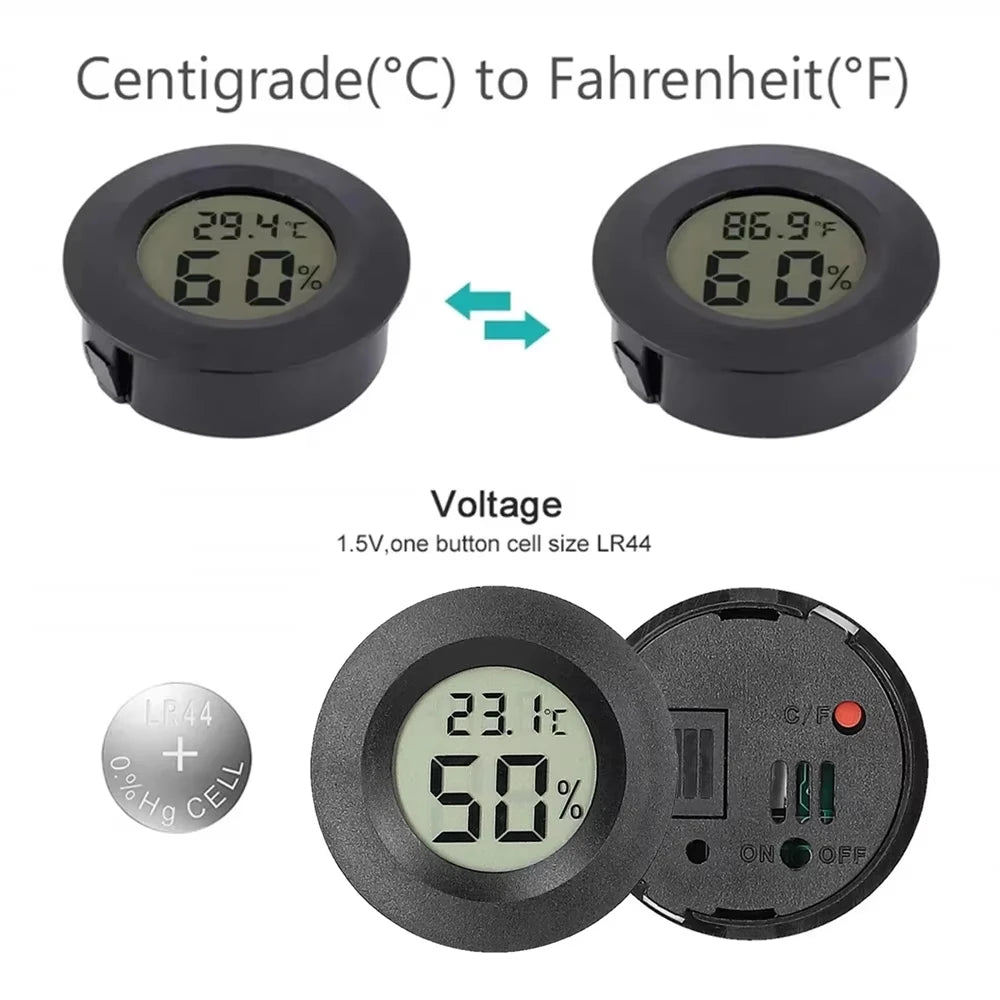 4PCS LCD Digital Thermometer Hygrometer Indoor Room Electronic Temperature Humidity Meter Sensor Gauge Weather Station Home ﻿