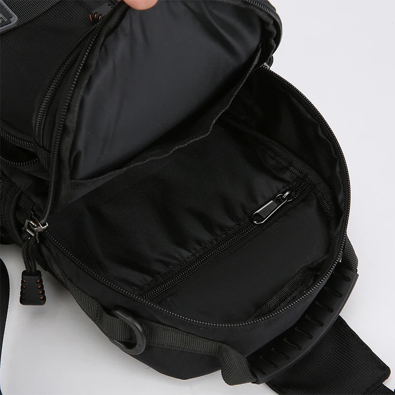 Neutral functional fashionable crossbody bag - chest bag, single shoulder, adjustable shoulder strap, perfect for travel and dai