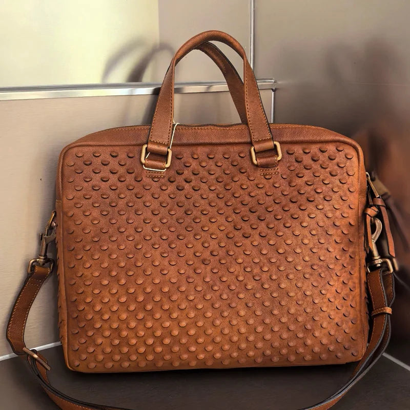 Herren Umhängetasche Mode Crazy Horse Leder Aktentasche Business Handtasche