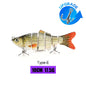 VTAVTA 10/14cm Sinking Wobblers Fishing Lures Jointed Crankbait Swimbait 8 Segment Hard Artificial Bait For Fishing Tackle Lure