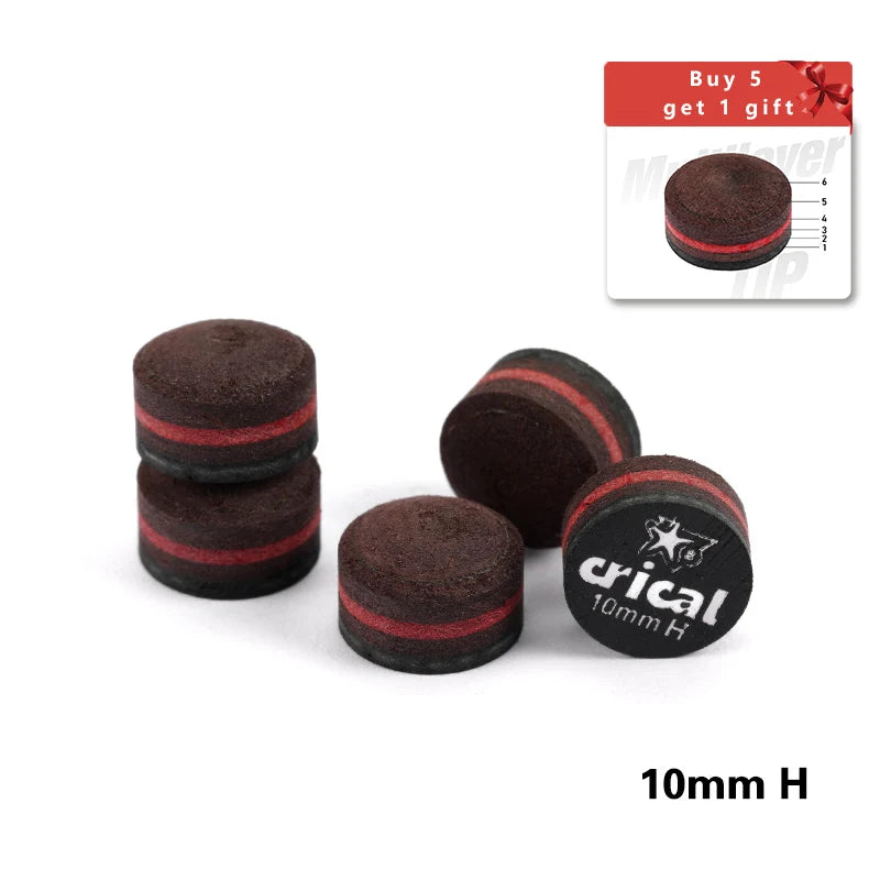 NEW CRICAL Billiard Pool Cue Tips 5pcs Buy 5 Get 6 Carom Cue Tip/Snooker Cue Tip 10mm 10.5mm 11.5mm 13mm Billiard Accessories