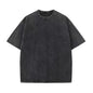 230G Baumwolle Retro T-Shirt Überschnittene Ärmel Männer Frauen Vintage Kurzarm T-Shirts Unifarben Hip Hop Locker Geschnittene T-Shirts