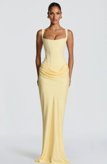 Women's Off-Shoulder Sling Dress – Slim Evening Gown