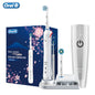 Oral B Elektrische Zahnbürste Pro 4000 3D-Reinigung Tägliche Reinigung Zähne Sichtbarer Andrucksensor 4 Modi Zahnfleischpflege Wasserdicht Wiederaufladbar