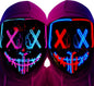 LED Light Up Halloween Mask Scary Cosplay Mask Festival Masquerade Carnival Party Costume Gift