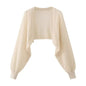 French Ice Silk Knitted Sun-Proof Cardigan Top Women's Summer Thin Jacket Waistcoat Suspender Skirt Shawl Outer Match Blouse
