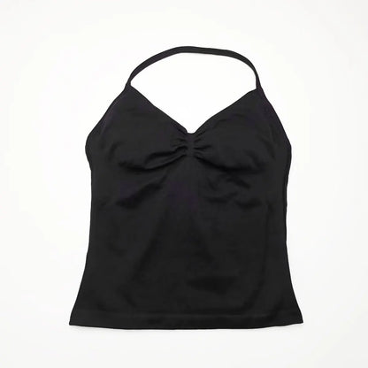 NCLAGEN Impact Longline Trägertop Sport Yoga Weste Damen Fitness Tank Top Gym Schöner offener Rücken BH Laufen Workout Neckholder