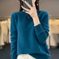 Cashmere sweater women's sweater in autumn and winter 100% merino wool fashion O-neck autumn warm pullover top