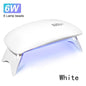 6W Mini Nail Dryer Machine Portable 6 LED UV Manicure Lamp Home Use Nail Lamp For Drying Polish Varnish With USB Cable