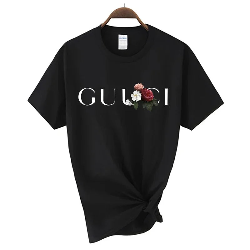 Hochwertiges Damen-T-Shirt mit Buchstaben-Print, lässige Bluse, Oberteile, Sommer, klassischer Stil, Kurzarm, Damen, Harajuku, Y2K-Tee