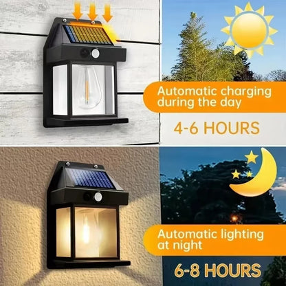 Leistungsstarke Solar-Gartenleuchte Solarbetriebene Straßenleuchte Außenleuchten Wasserdichte Leuchte LED-Beleuchtung Externe Dekoration
