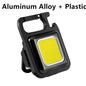 Mini LED Keychain Flashlight Aluminum Alloy USB Charging Portable COB Light for Camping Outdoor Work Fishing