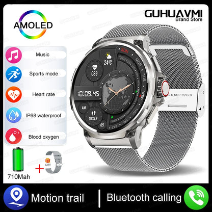 1.85" AMOLED Smartwatch - GPS, Bluetooth Calls, 710mAh Battery