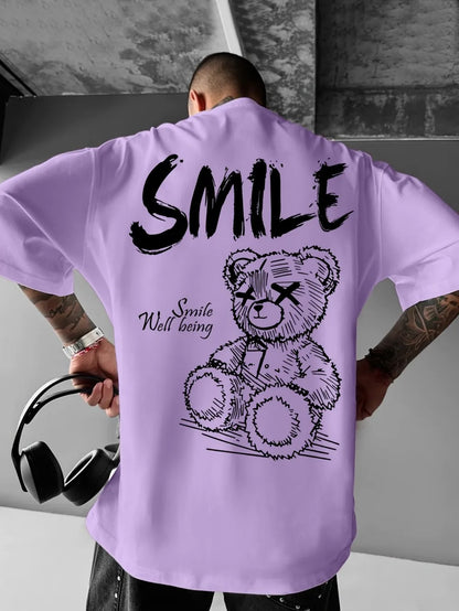 Men's Teddy Bear Print T-Shirt | Breathable Summer Top