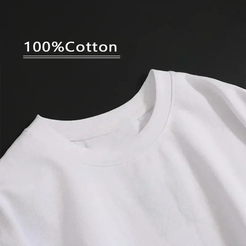 Luxuriöses bedrucktes Sommer-T-Shirt für Herren aus 100 % reiner Baumwolle, entspannte und lockere Passform, stilvoll und einzigartig, Rundhalsausschnitt