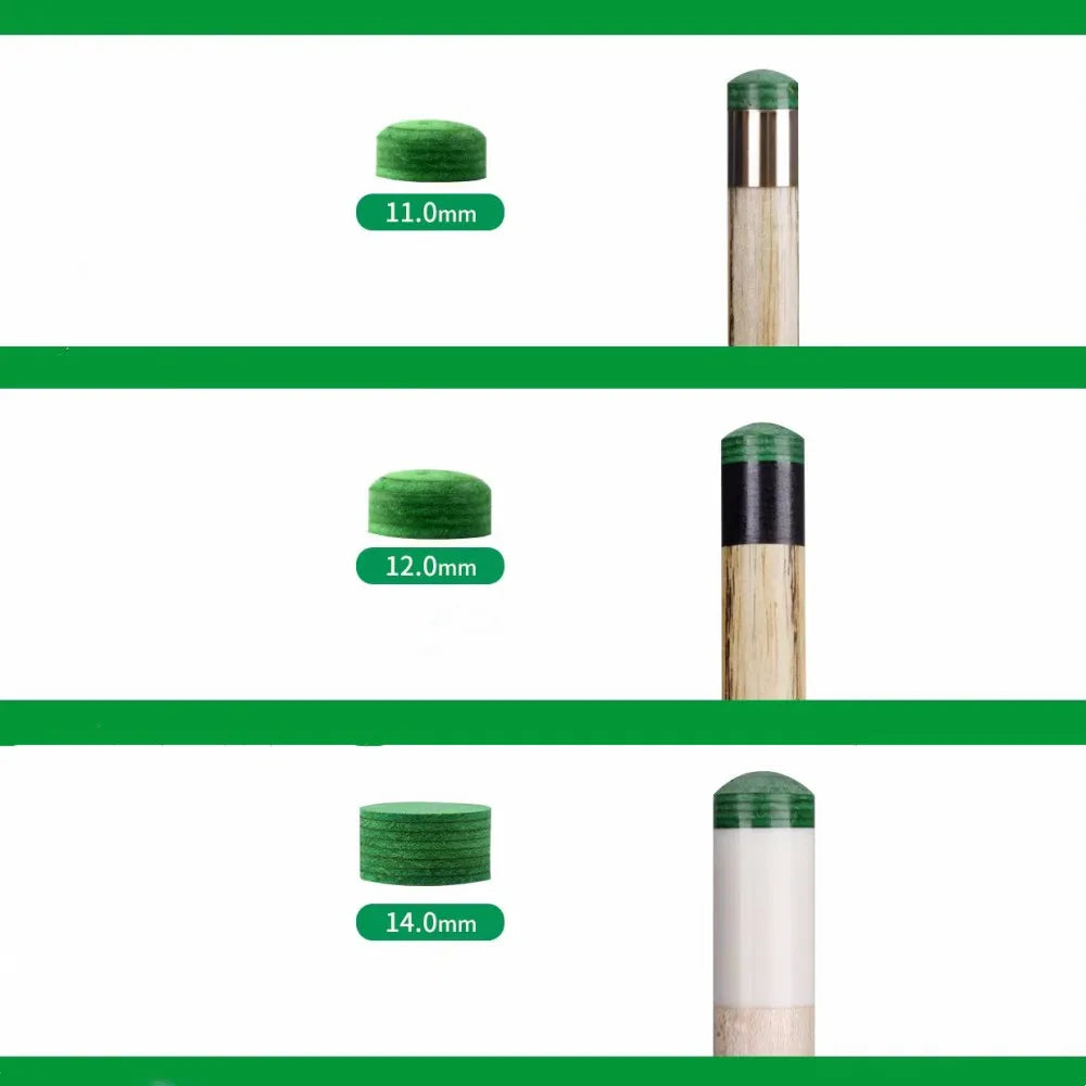 MIKE WOOLDRIDGE Verde Ghost Billard Snooker Queue Oberteil 11/12/14mm W/M/H