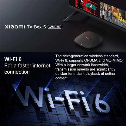 Xiaomi Mi TV Box S 3rd / 2nd Gen, Android Smart TV Box Media Player 4K UHD Google TV Dolby Vision HDR10+ Google Assistant BT5.2