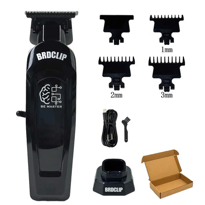 Professioneller elektrischer Haarschneider BRD 106 mit Ladestation 7500 U/min Haartrimmer für Herren DK-078 DLC Klinge 7200 U/min Friseurset 2-teilig