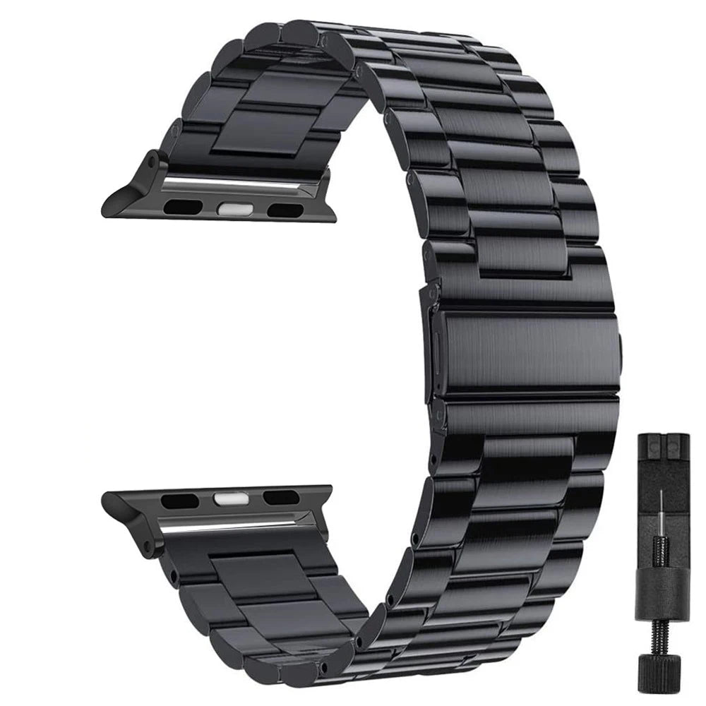 Classic stainless steel Correa for apple watch 10 46mm 42mm band Ultra 2 49mm 9 8 7 6 5 4 se 45mm 44mm 41mm 40mm 3 38mm strap