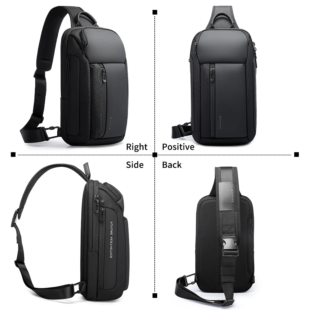 Bange New Oxford Fashion Waterproof Chest Bag Crossbody Bag Men's Models Men's Chest Bag Leisure Shoulder Satchel Large Capacity