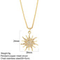 Heart Evil Blue Eye Sun Necklace for Women Cute Dog Bee Elephant Gold Color Pendant Woman's Collars Long Stainless Steel Chains