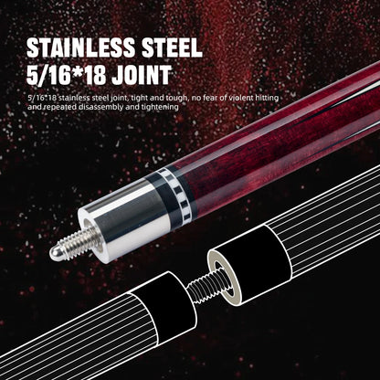 BCUE Professional Billiard Stick with 1/2 Maple,12.5mm Tip, Maple Butt for Newest 58 Inch  Pool Cue Stick