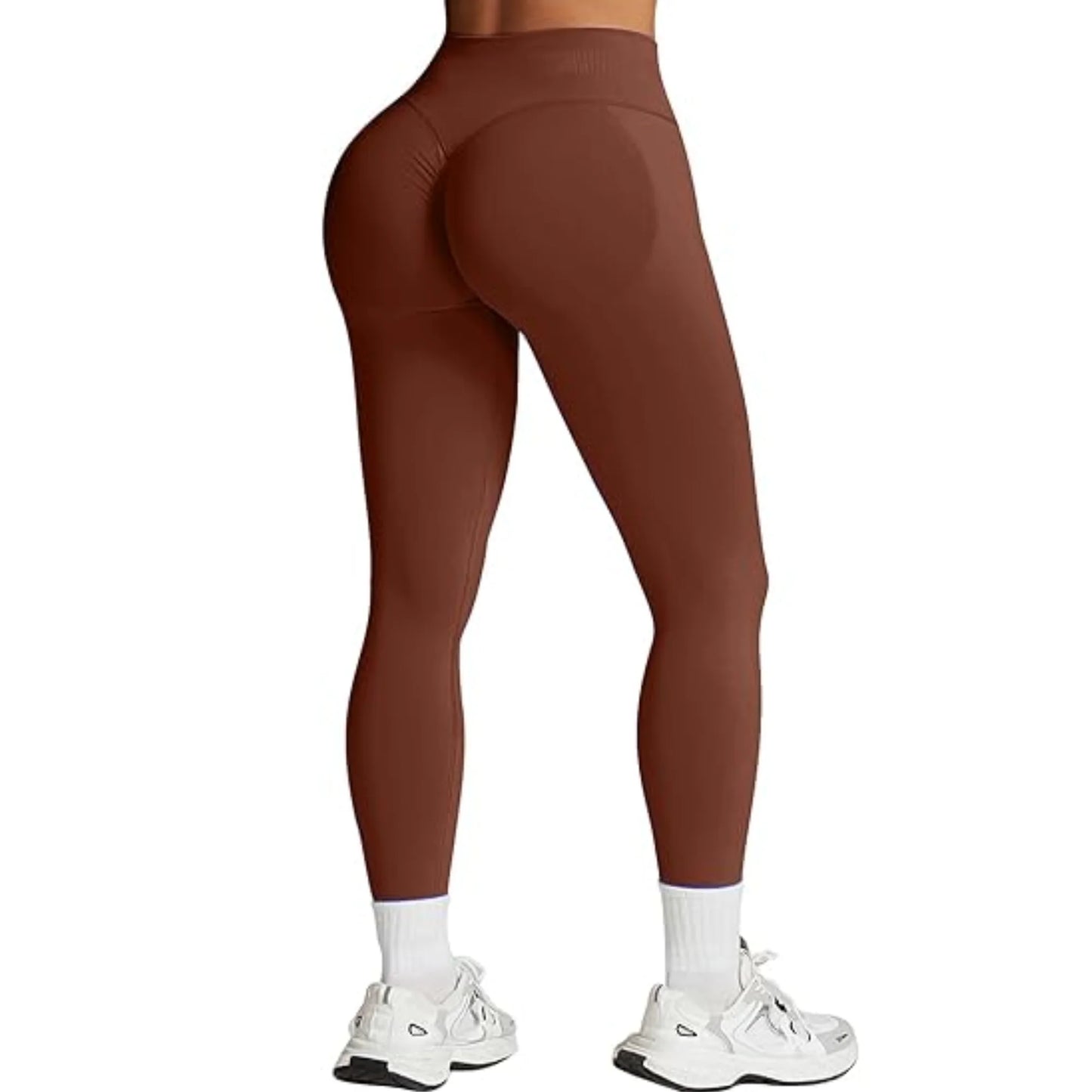Nahtlose Damen Yoga-Hose mit fester Taille, dreifacher Bund, sexy Hüftstraffung, enge Sporthose, Fitness-Übungs-Yoga-Hose
