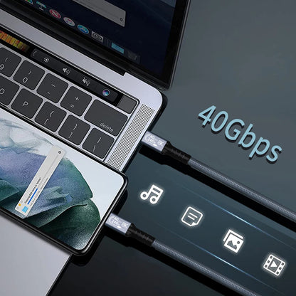 UGOURD USB4 Cable 40Gbps 240W Thunderbolt 4 Type C Fast Charging Cable Thunderbolt3 USB C to C Data Transfer  Cable For eGPU