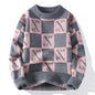 Fall/Winter Mens Brand Pullovers Sweaters High Quality Thick Warm Cashmere Sweater Men Luxury Plaid Pull Homme 2024