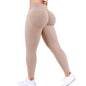 Nahtlose Damen Yoga-Hose mit fester Taille, dreifacher Bund, sexy Hüftstraffung, enge Sporthose, Fitness-Übungs-Yoga-Hose