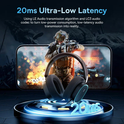 Baseus GH02 Gaming kabelloser Kopfhörer mit Mikrofon Over-Ear Kopfhörer Bluetooth 5.3 40mm Treiber 2.4G/Kabellos/Kabel RGB Headsets