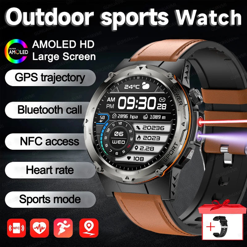 2025 NEU Beliebte Outdoor GPS-Tracker Sport Smartwatch Herren 500mAh NFC HD Anruf IP68 Tiefe Wasserdichte Uhr Herren Für Xiaomi Herren