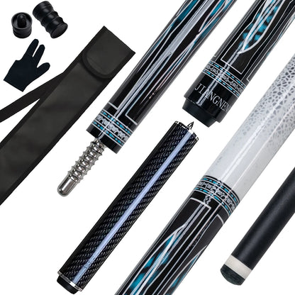 5-PC Carbon Pool Cue Bag Set – 148cm 13mm 20oz