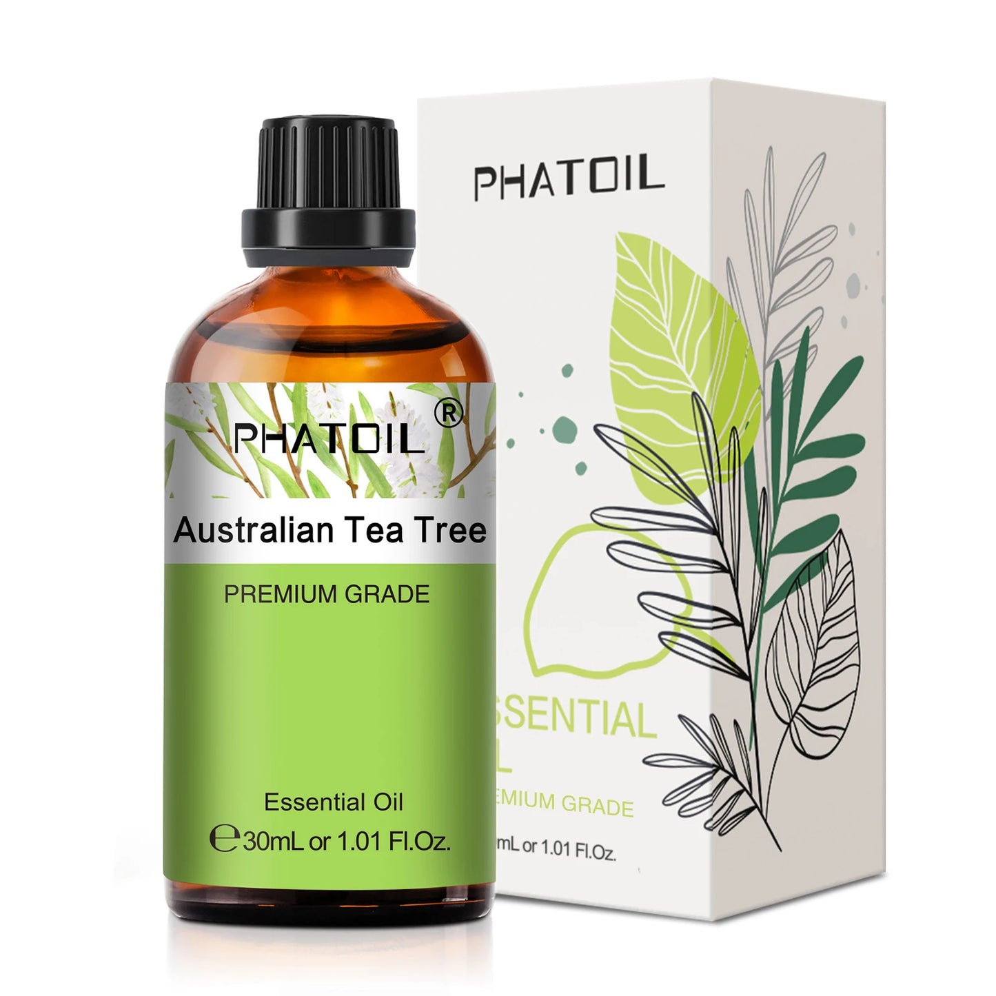 PHATOIL 1 Stk. Ätherisches Aromatherapieöl 30ml Zitrone Eukalyptus Lavendel Bergamotte Jasmin Wacholder Rose Vanille Ätherisches Aromaöl