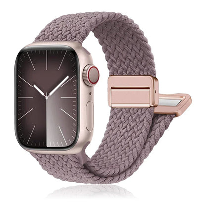 Geflochtenes Band für Apple Watch Armband 44mm 40mm 45mm 46mm 49mm 41mm 38 Magnetisches Nylonarmband iWatch Serie SE 7 6 8 9 10 Ultra 2