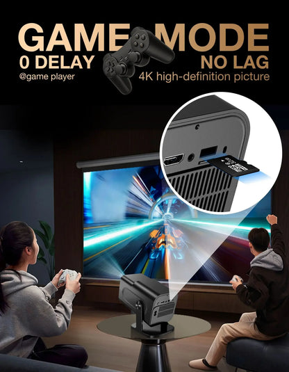 HCS350 Pro Retro Video Game Consoles Quad Core Android12 System Portable Intelligent Projector 720p ARM Cortex-A53 Game Consoles