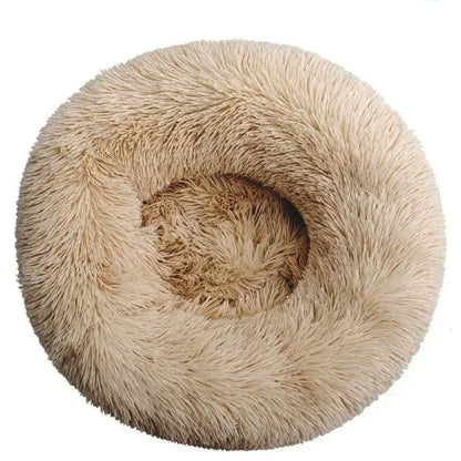 40-90cm Rundes Haustierbett für große Hunde Super Weiches Katzenbett Langes Plüsch Hundebett für mittlere Hunde Winter Warmes Schlafplatz