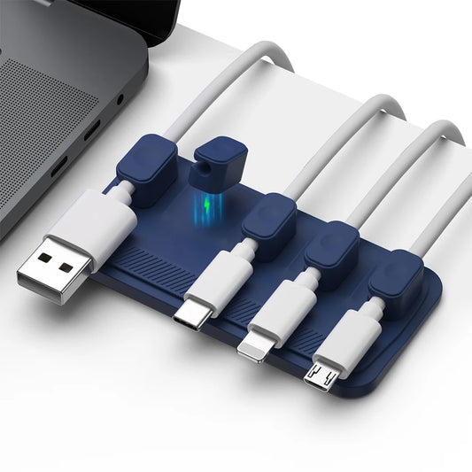 Magnetic Car Cable Clamp - Silicone Wire Holder 5pcs
