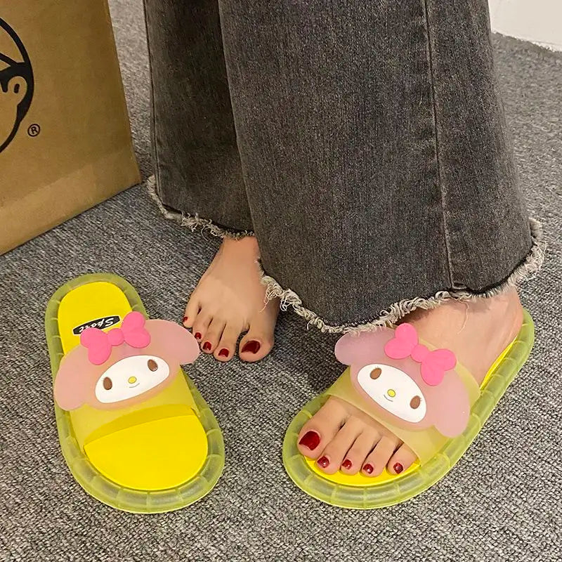 LED Light Sandals Women Hello Kitty Luminous Slides