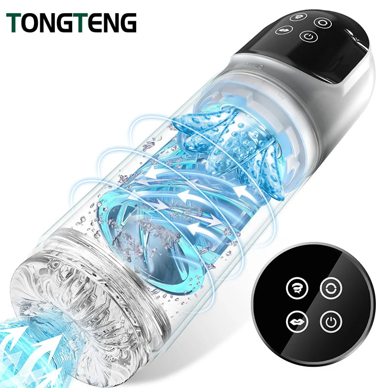 TONGTENG product with blue liquid and control panel on a white background