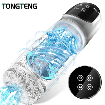 TONGTENG product with blue liquid and control panel on a white background