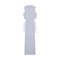 Criss Cross Cut Out Dress, Sexy Bodycon Mock Neck Sleeveless Dress, Women's Clothing