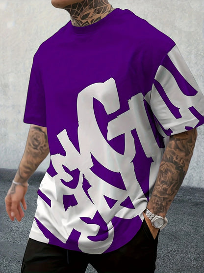 2025 Neuer Sommer personalisierter Buchstaben-Print Bequemes und atmungsaktives Rundhals-T-Shirt Outdoor High Street Top
