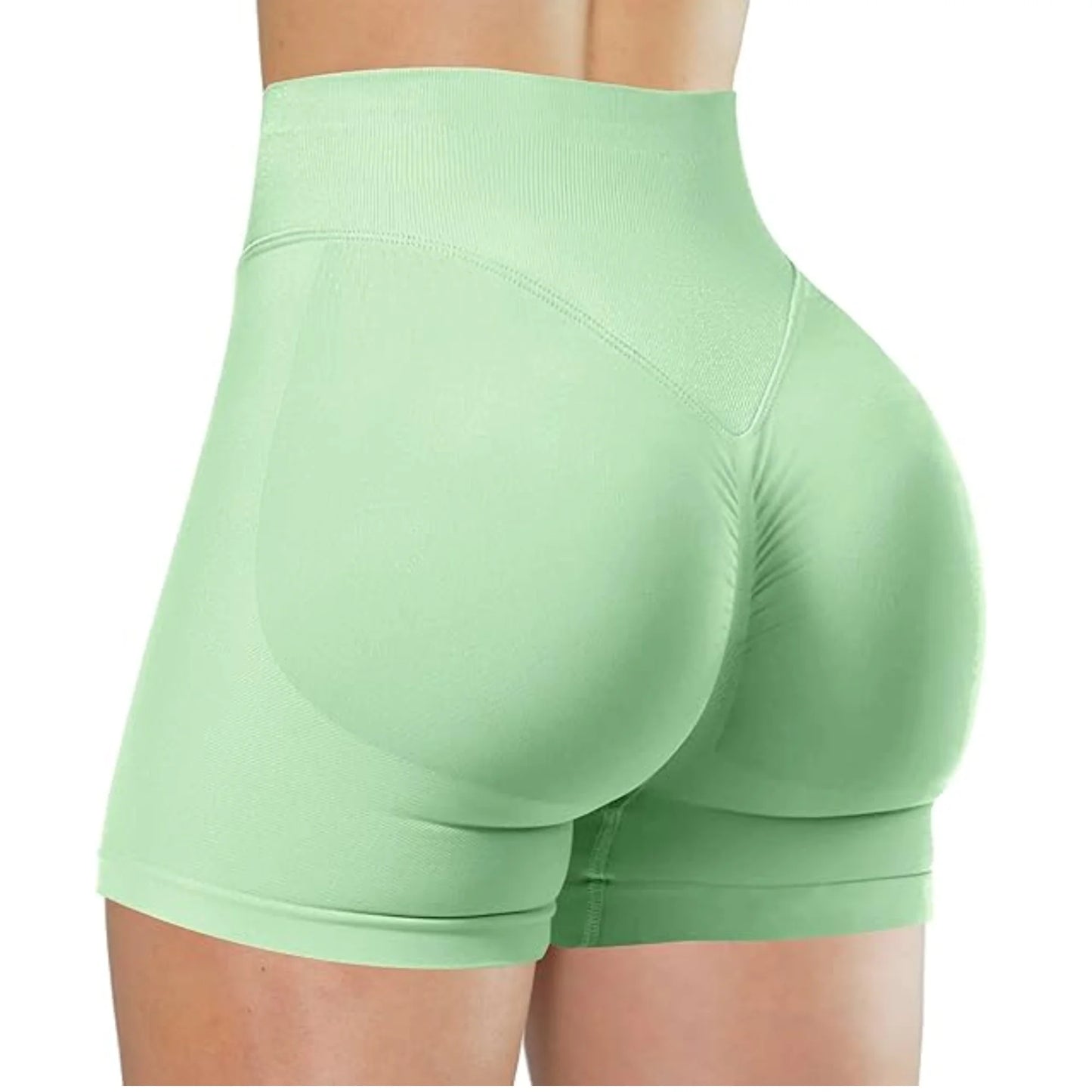 Women's Summer High Waist Yoga Shorts | Solid Color Running Fitness