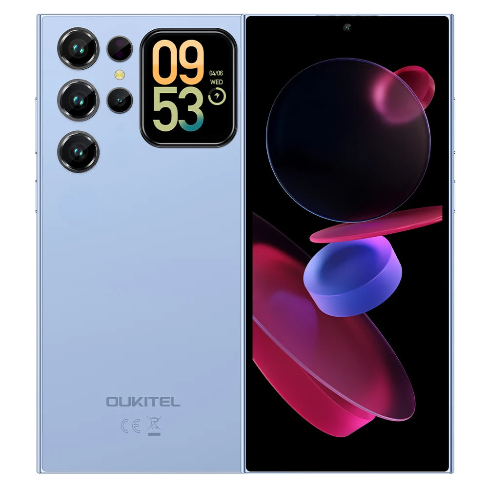 OUKITEL C62 Pro Smartphone Android 15, 6.88" HD+ Display Unisoc T615 Handy, 24GB (8+16) + 256GB, 5150mAh Akku NFC Mobiltelefon
