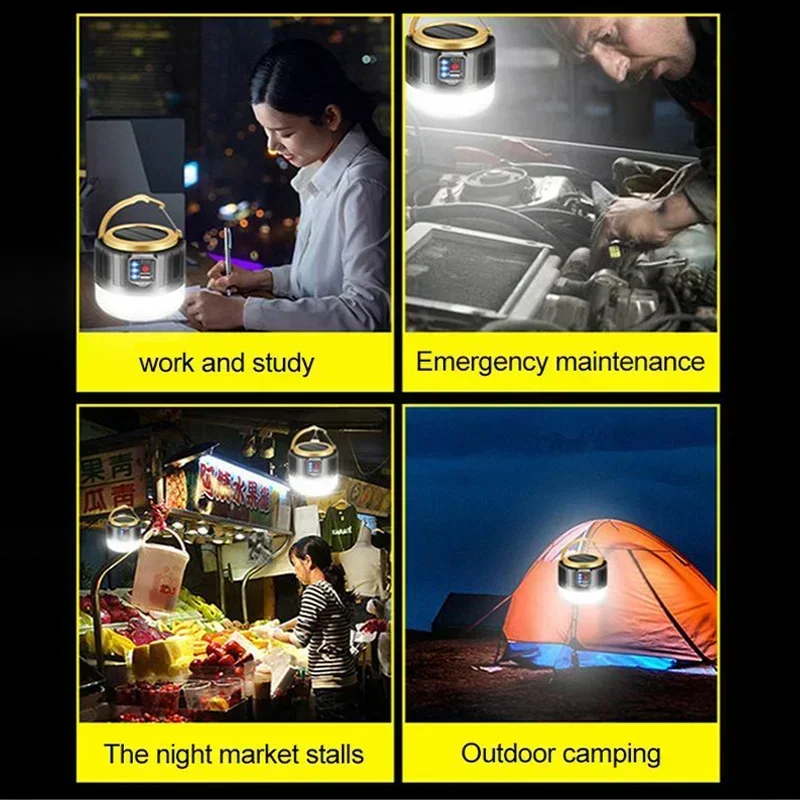Tragbare Campinglampe Powerbank LED Campinglaternen Handheld Wasserdichte Outdoor Zeltlampe Wiederaufladbarer Flutlichtstrahler