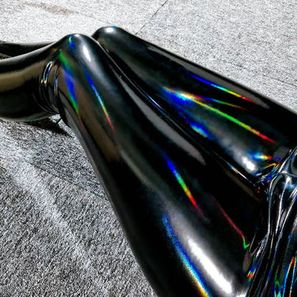 Dazzing Colors Pu Leather Pants Women Big Size Bright Slim Leggings High Waist Hip Lift Tights Fashion Skinny Stretchy Pu Pants