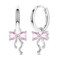 925 Sterling Silver Hoops Earrings Hypoallergenic Hoops Earrings With Zirconia Fashion High Quality Jewelry for Women Girls