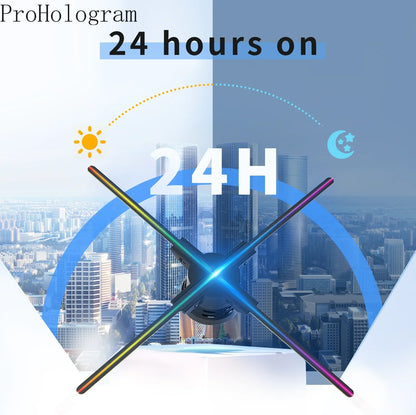 3D Fan Hologram Projector Wifi Display Advertising Logo Light Led Sign Holographic Lamp Three-Dimensional Projectors 52-80CM